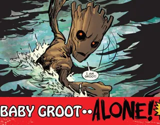 Baby Groot panel art from Groot #4 (2015)