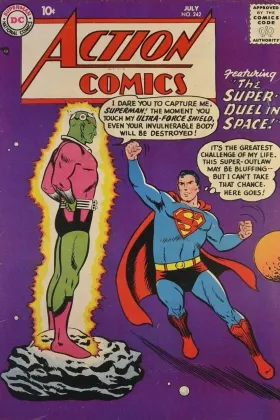 Brainiac on the cover of Action Comics #242 (1958), his first appearance and first cover.