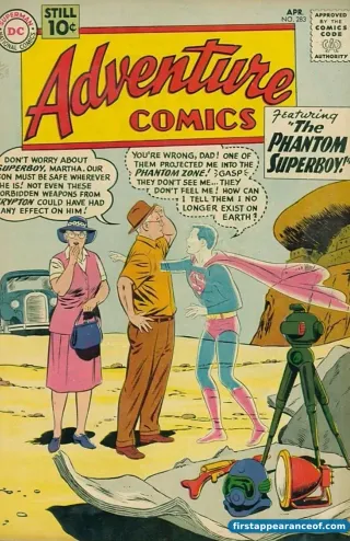 Adventure Comics #283 (1961). Curt Swan cover. The issue that introduces the Phantom Zone and General Zod in a Superboy story.