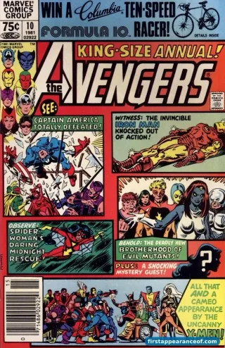 Rogue on the cover of The Avengers Annual #10 (1981), her first appearance.