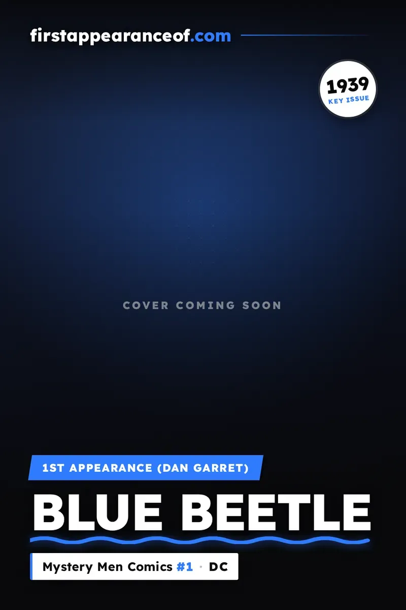 First appearance of Blue Beetle — Mystery Men Comics #1