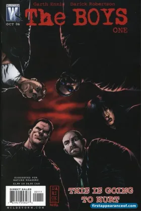 The Boys #1 (2006). Homelander on the cover, the film-genre-satirical superhero antagonist.
