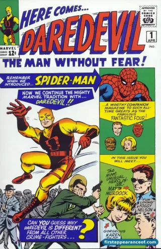 Daredevil #1 (1964). Stan Lee and Bill Everett. Daredevil's debut establishes Hell's Kitchen as Matt Murdock's neighborhood.