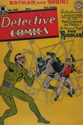 The Riddler on the cover of Detective Comics #140 (1948), his first appearance and first cover.