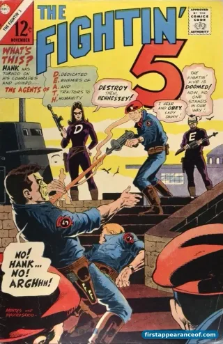 Fightin' Five #40 (1966), the Charlton Comics issue whose backup story introduces Peacemaker.