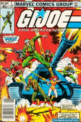 The cover of G.I. Joe: A Real American Hero #1 (1982), the issue carrying the first appearance of the Baroness.