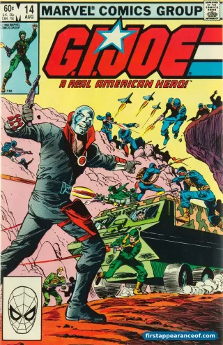 Destro on the cover of G.I. Joe: A Real American Hero #14 (1983)