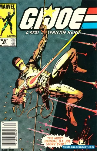 First appearance of Storm Shadow — the cover of G.I. Joe: A Real American Hero #21 (1984).