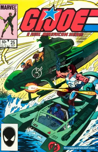The cover of G.I. Joe: A Real American Hero #25 (1984), the issue carrying the first full appearance of Zartan.