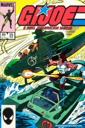 The cover of G.I. Joe: A Real American Hero #25 (1984), the issue carrying the first full appearance of Zartan.