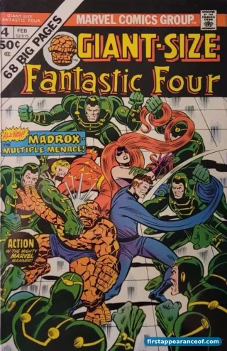 Giant-Size Fantastic Four #4 (1975). Multiple Man on the cover, his first appearance and first cover.