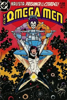 Omega Men #3 (1983). Lobo's first appearance, in his original purple-and-orange uniform.