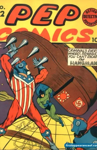 Pep Comics #22 (1941). Bob Montana and John L. Goldwater. Archie Andrews's first appearance. Riverdale is established as the setting in the same issue, with Bob Montana's design language for Riverdale High, the Andrews home, and the town's broader 1940s small-town visual register.