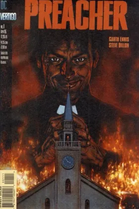 Preacher #1 (1995). Vertigo. Garth Ennis and Steve Dillon's debut. Glenn Fabry cover.