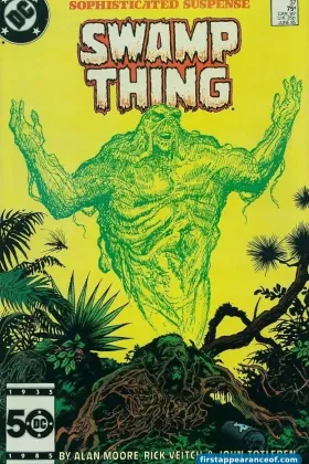 The Saga of the Swamp Thing #37 (1985). John Constantine on the cover, his first full appearance.