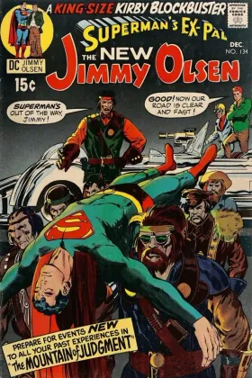 Superman's Pal Jimmy Olsen #134 (1970), the Jack Kirby issue that contains Darkseid's single-panel first cameo.