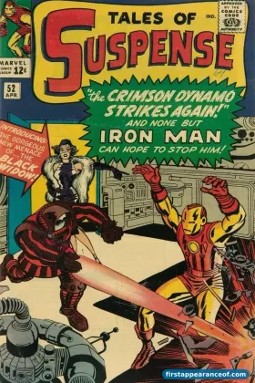 Black Widow on the cover of Tales of Suspense #52 (1964), her first appearance.