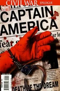 Captain America Vol. 5 #25 cover, Death of Captain America