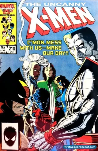 First appearance of Marauders — the cover of Uncanny X-Men #210 (1986).