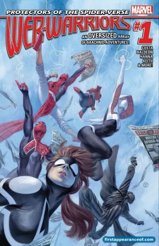 First appearance of Web Warriors — the cover of Web Warriors #1 (2015).
