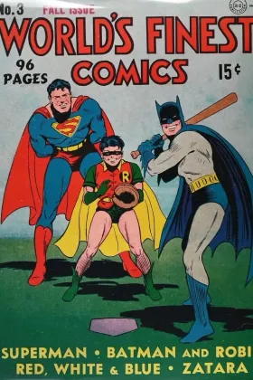 World's Finest Comics #3 (1941). The Scarecrow debuts inside; Superman, Batman, and Robin on the cover.