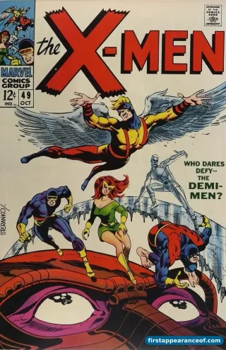 X-Men #49 (1968). Lorna Dane debuts as the X-Men investigate her mutant signature.
