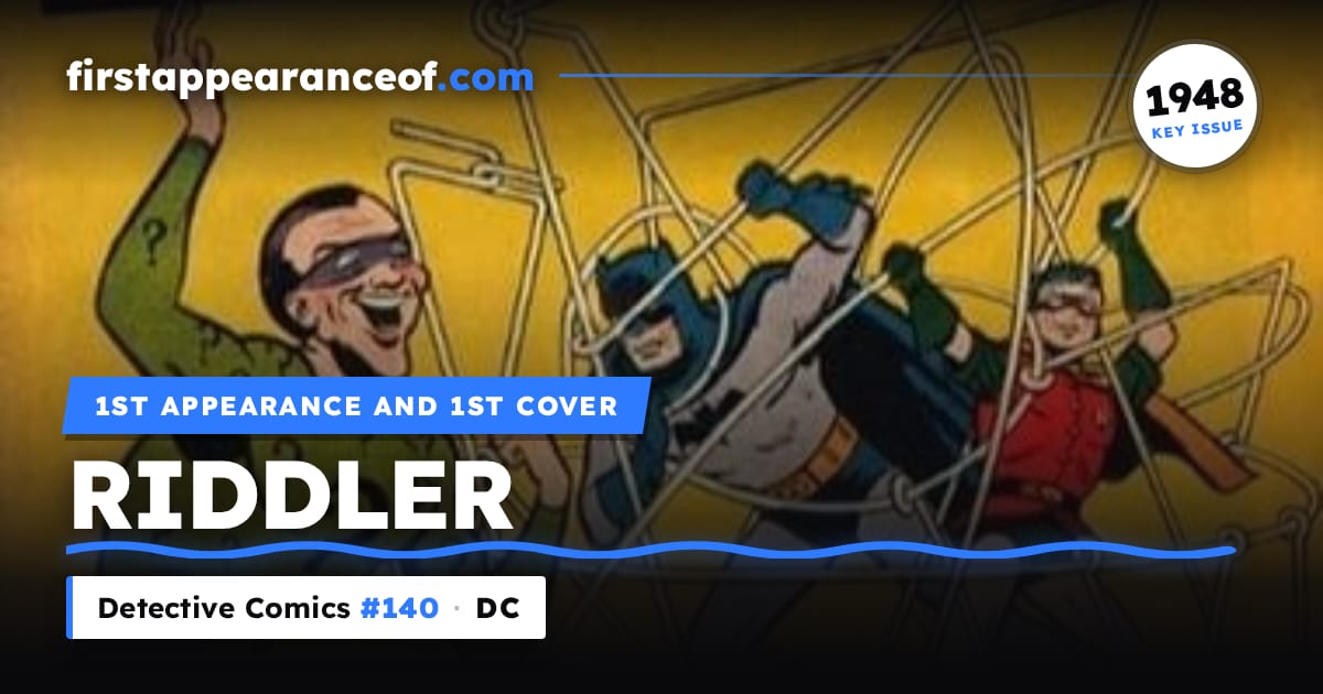 Dc 140 Riddler 1st App of The Riddler: Detective Comics #140 (1948)