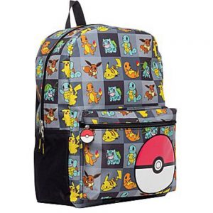 Pokemon Large 17 All Over Print Front Pocket Backpack