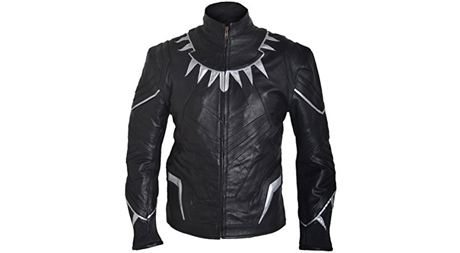 Classyak Men's Captain Black Panther America Civil War Fashion Leather Jacket